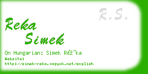 reka simek business card